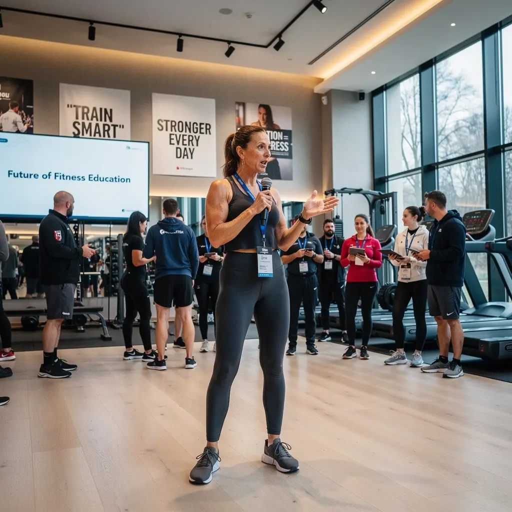 Ein Gruppenfoto von Absolventen des Fitness-Trainer-Kurses, die stolz ihre Zertifikate halten.